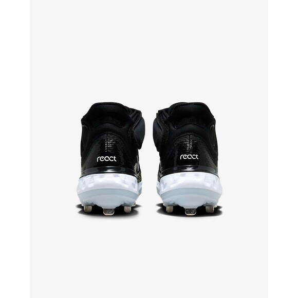 Nike Alpha Huarache Elite 4 Mid Black Baseball Cleats DJ6520-001 Men's Size 11 - Picture 6 of 8